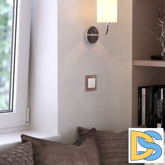 Рамка на 1 пост (латте, стекло) W0011142