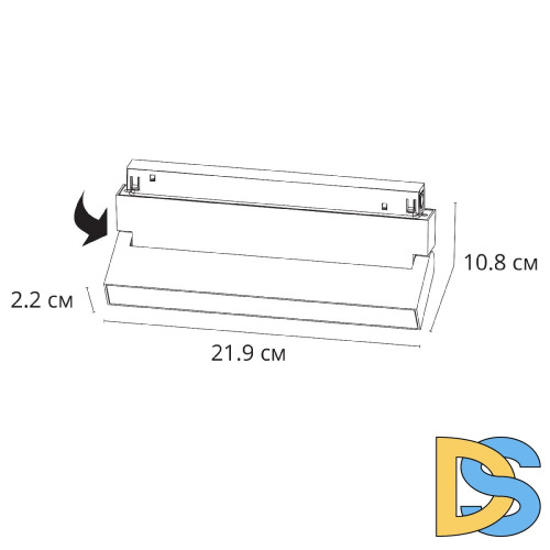 Трековый магнитный светильник Arte Lamp Linea A4697PL-1WH