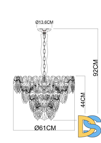 Подвесная люстра Arte Lamp Kapri A4078LM-9CC