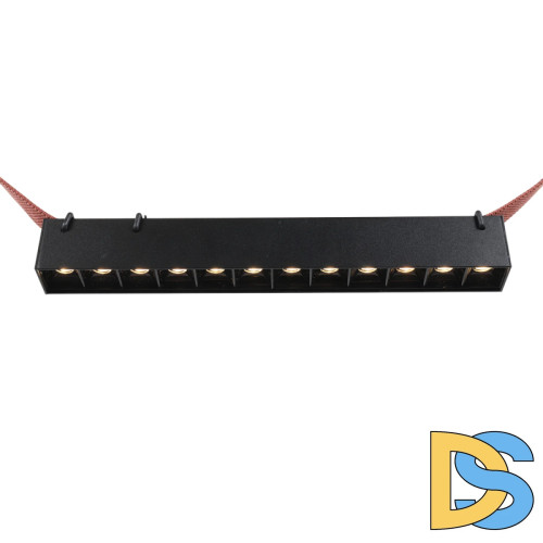 Трековый однофазный светильник Denkirs Belty grill DK5570-BK