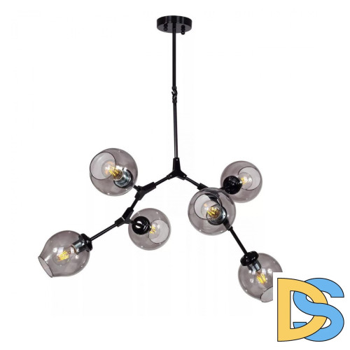 Люстра на штанге DeLight Collection Bubble 7058/6 black/smoky