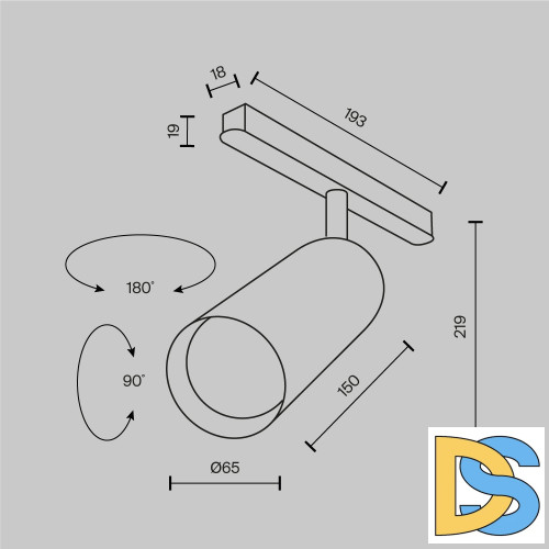 Трековый магнитный светильник Maytoni Focus Led TR032-2-20W2.7K-M-B