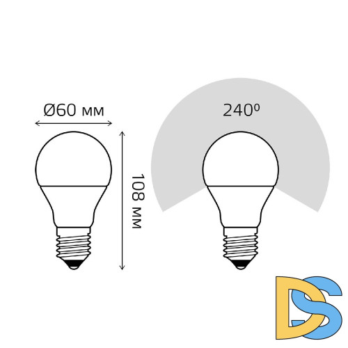 Лампа светодиодная Gauss E27 11W 4100K матовая 23221P
