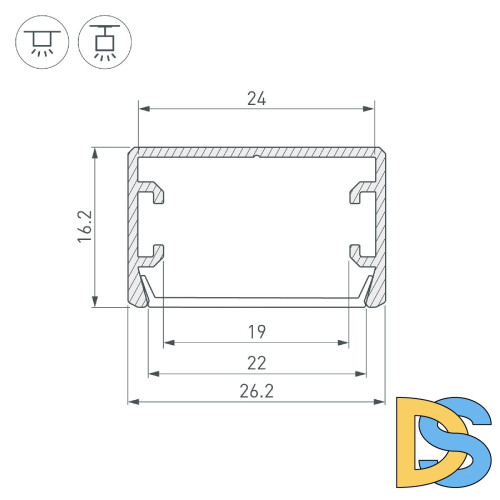 Алюминиевый профиль Arlight PLS-LOCK-H16-SMT-3000 ANOD 044805