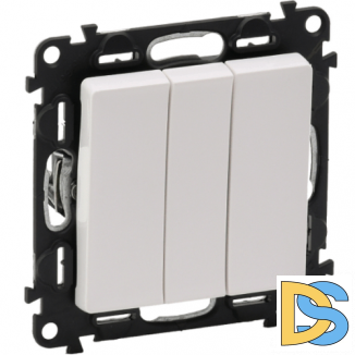 Выключатель Legrand Valena Life 3-клавишный 752003+755030 Белый