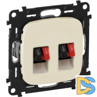 Розетка акустическая Legrand Valena Allure двойная 753078+755376 Слоновая кость