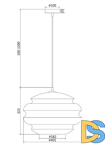 Подвесной светильник Maytoni Ruche P078PL-01BL