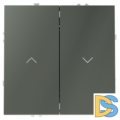 Выключатель встраиваемый VOLTUM S70 для жалюзи 10А, (титан)