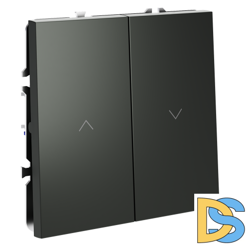 Выключатель встраиваемый VOLTUM S70 для жалюзи 10А, (титан)