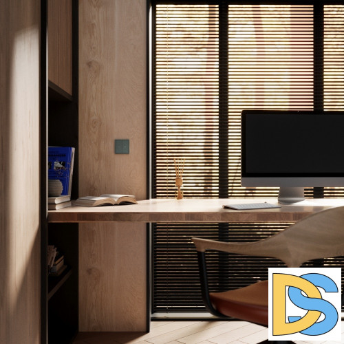 Выключатель встраиваемый VOLTUM S70 для жалюзи 10А, (титан)