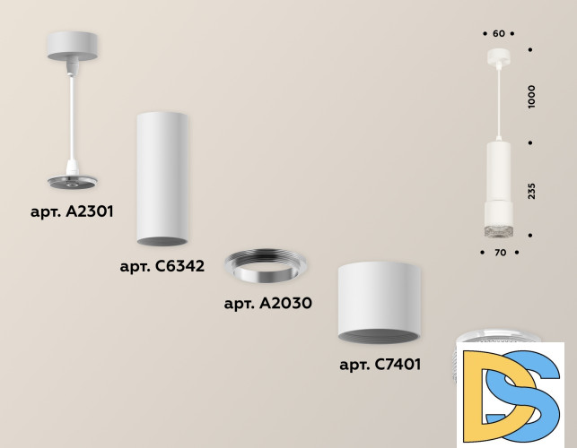 Подвесной светильник Ambrella Light Techno XP7401001 (A2301, C6342, A2030, C7401, N7191)