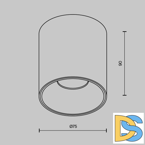 Накладной светильник Maytoni Alfa led C064CL-12W4K-RD-WB