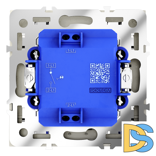 Выключатель встраиваемый VOLTUM S70 одноклавишный с подсветкой 10А, (шелк)