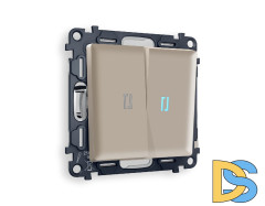 Комплект механизма 2-кл выключателя с подсветкой Ambrella Volt Alfa MA364020