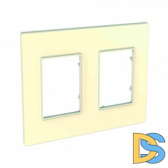 Рамка 2-ая (двойная), Бежевый, серия Unica Quadro, Schneider Electric