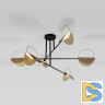 Потолочная люстра Eurosvet Grazia 70148/6 черный/золото a062042