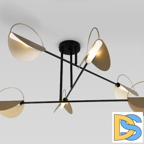 Потолочная люстра Eurosvet Grazia 70148/6 черный/золото a062042