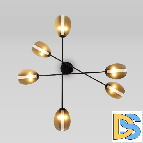 Потолочная люстра Eurosvet Grazia 70148/6 черный/золото a062042