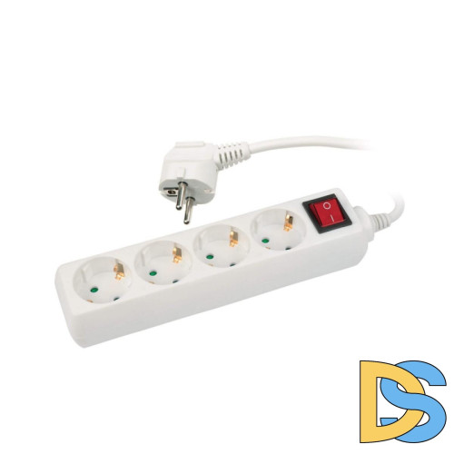 Удлинитель (02927) Uniel 4гн х 3м с/з + выкл Стандарт S-GCD4-3B