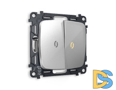 Комплект механизма 2-кл выключателя с подсветкой Ambrella Volt Omega MO404010