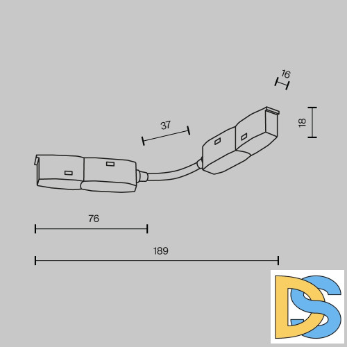Коннектор для шинопровода Maytoni Magnetic track system Exility TRA034CS-W