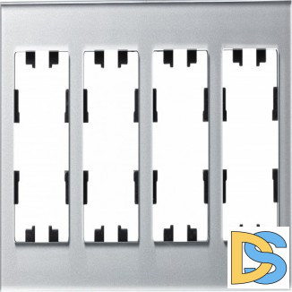 Рамка 4-ая (четверная), Стекло Алюминий, серия Atlas Design Nature, Schneider Electric