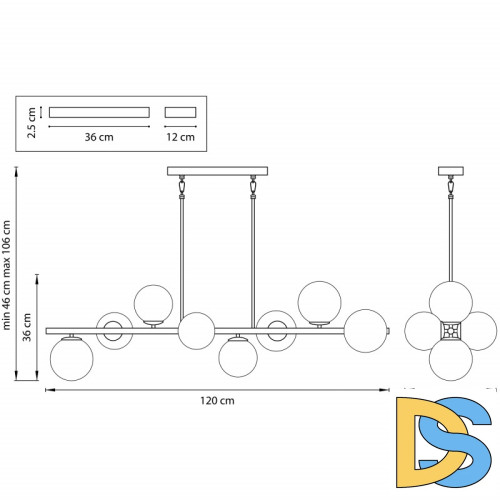 Люстра на штанге Lightstar 815083