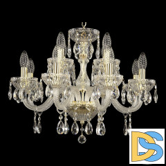 Подвесная люстра Bohemia Ivele Crystal 5417/8+4/195 G Clear/M-1G