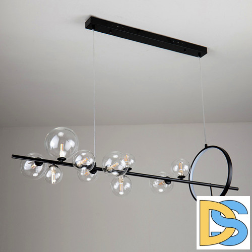 Подвесная люстра Delight Collection Art Deco Bubble KG1233P-10 black/clear