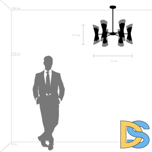 Люстра на штанге Lightstar Strato 817122