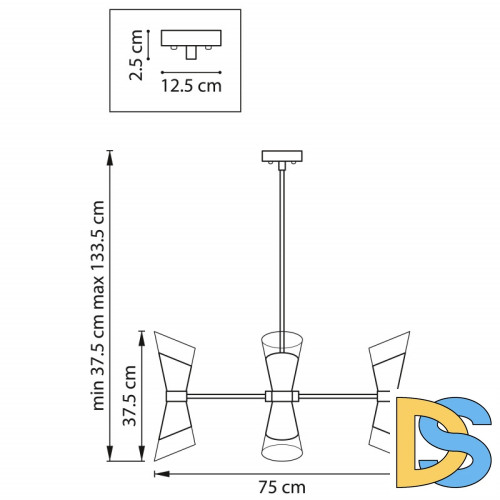 Люстра на штанге Lightstar Strato 817122