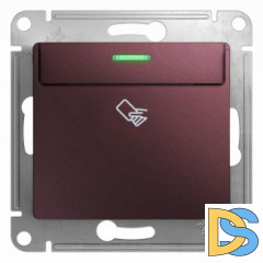 Выключатель карточный для гостиниц, Баклажановый, серия Glossa, Schneider Electric