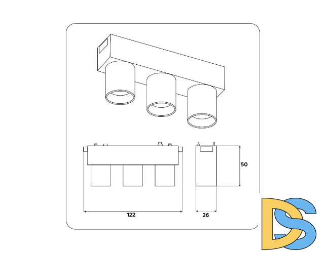 Трековый магнитный светильник Ambrella Light Track System GV1503