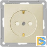 Розетка 1-ая электрическая без заземления, Бежевый, серия Wessen 59, Schneider Electric