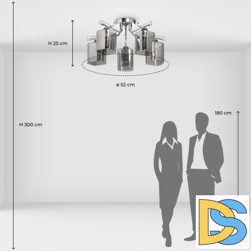 Потолочная люстра De Markt City Олимпия 106010105