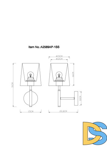 Бра Arte Lamp RODOS A2589AP-1SS