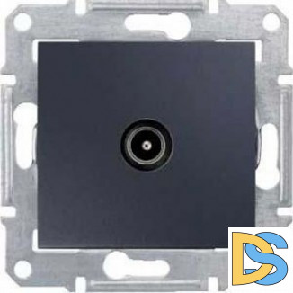 Розетка телевизионная проходная ТV 8dB, Графит, серия Sedna, Schneider Electric