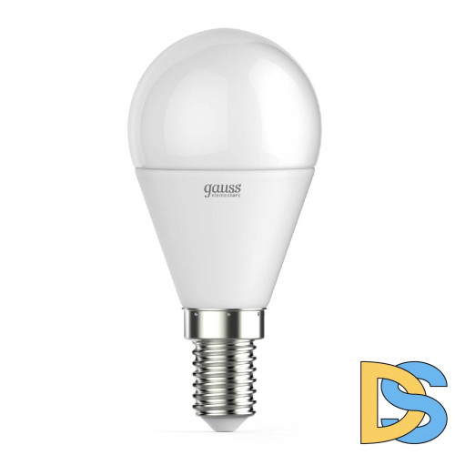 Лампа светодиодная Gauss E14 12W 6500K шар матовый 53132