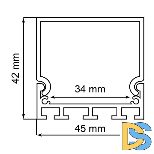 Профиль накладной Feron CAB268 48149