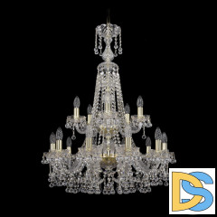Подвесная люстра Bohemia Ivele Crystal 1409/10+5/240/XL-91/2d G