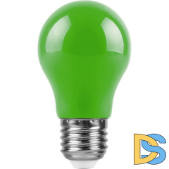 Лампа светодиодная Feron E27 3W зеленый Шар Матовая LB-375 25922