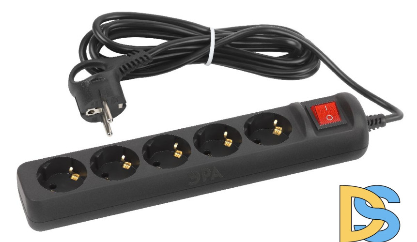 Удлинитель электрический Эра UX-5es-1,5m-B Б0057730