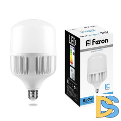 Лампа светодиодная Feron E27-E40 70W 6400K Цилиндр Матовая LB-65 25783