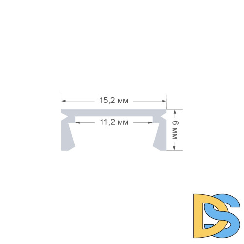 Профиль П-образный накладной Apeyron ширина ленты до 10мм 08-05-01