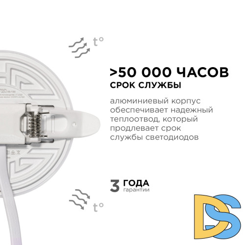 Встраиваемая светодиодная панель безрамочная Apeyron FLP 06-100