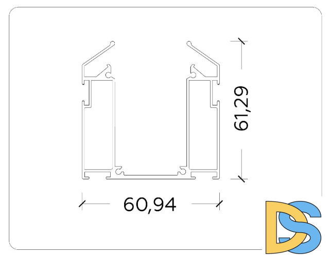 Корпус для накладного шинопровода Ambrella Light Magnetic 220V GL1014