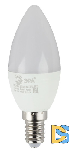 Лампа светодиодная Эра E14 6W 4000K ECO LED B35-6W-840-E14 Б0020619