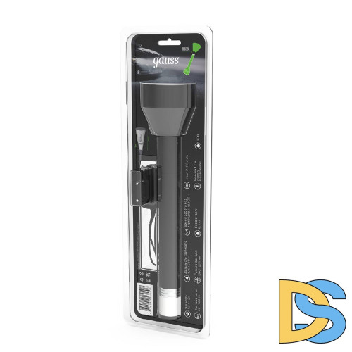 Ручной светодиодный фонарь Gauss аккумуляторный 271х63 180 лм GF201