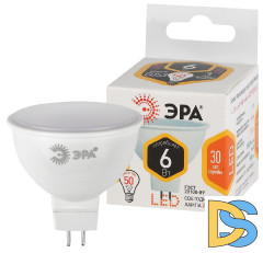 Лампа светодиодная Эра GU5.3 6W 2700K LED MR16-6W-827-GU5.3 Б0020542