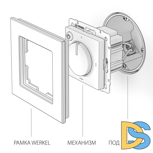 Терморегулятор электромеханический для теплого пола Werkel (слоновая кость) W1151103